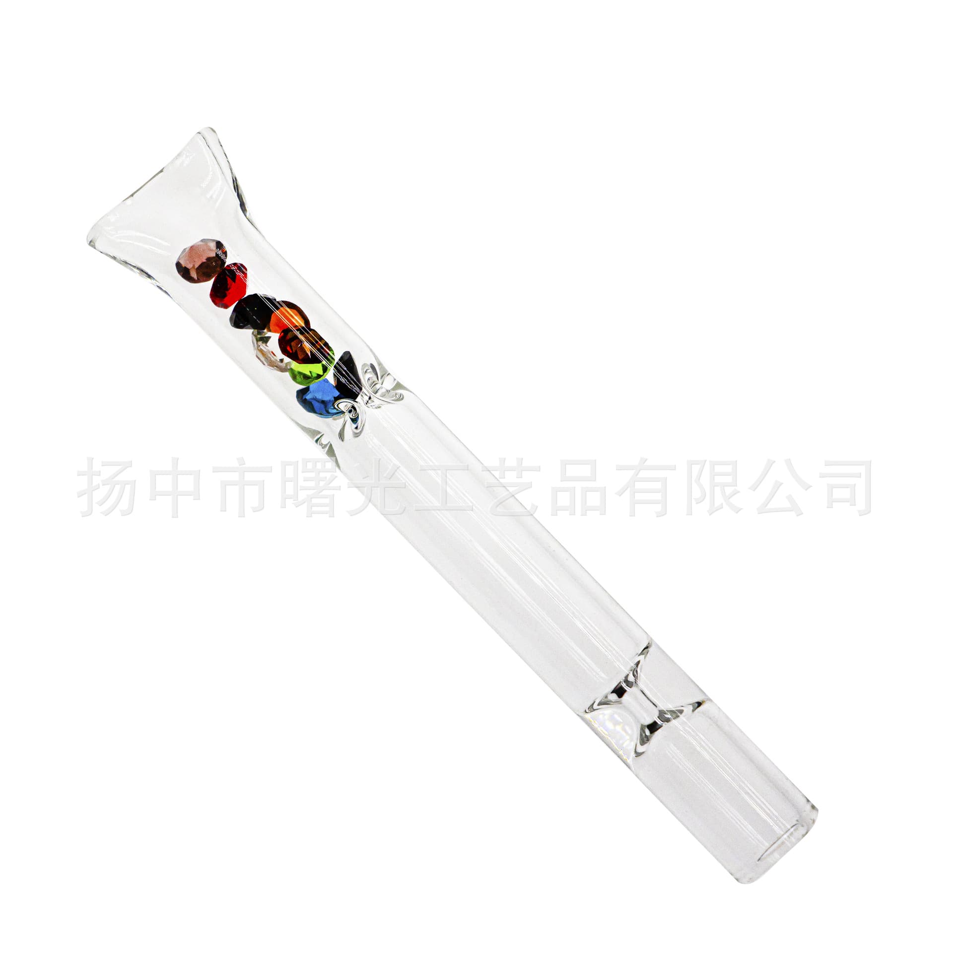 New flat mouth with drilled glass smoking pipe, shrink mouth, universal pipe accessories, portable pipe