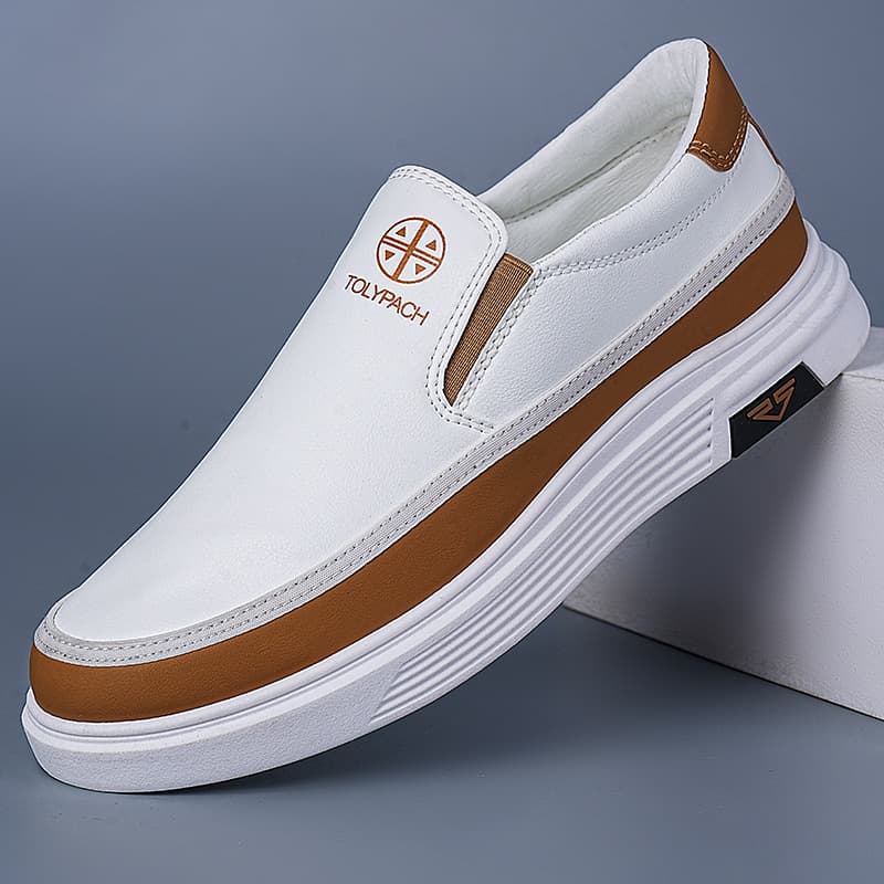 2025 Spring New Men's Slip-On Casual Shoes Loafers Board Shoes Work Shoes Fashion Color Comfortable