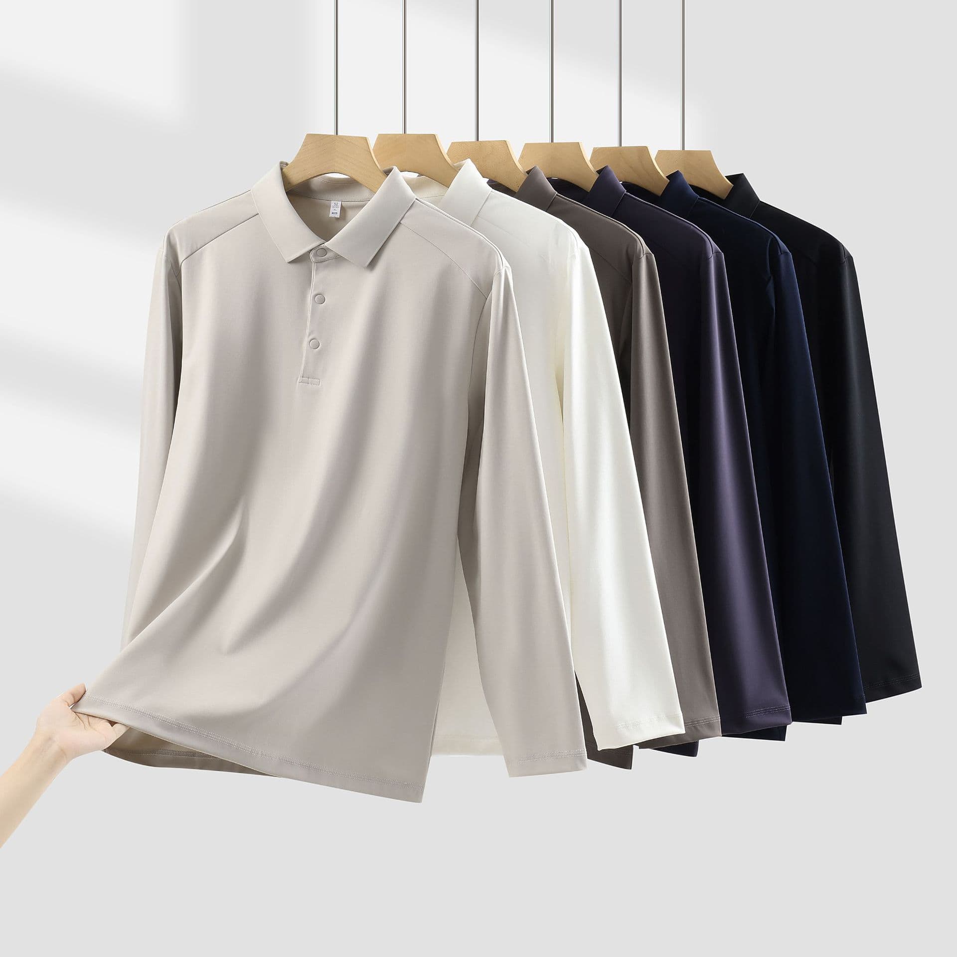 High-end Long-sleeve Polo Shirt Workwear Custom with Logo Corporate Uniform T-shirt Culture Shirt Embroidery New Autumn/Winter