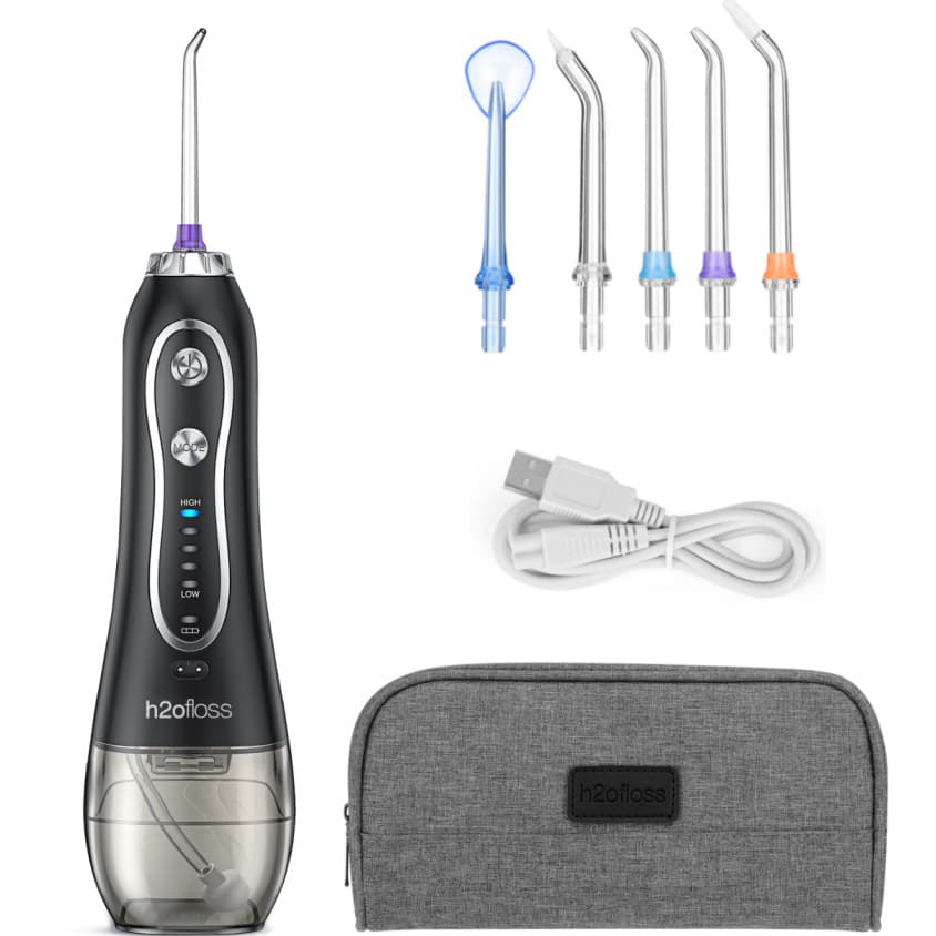 h2ofloss Portable Water Flosser Cordless Water Floss Oral Cleaning Electric Toothbrush