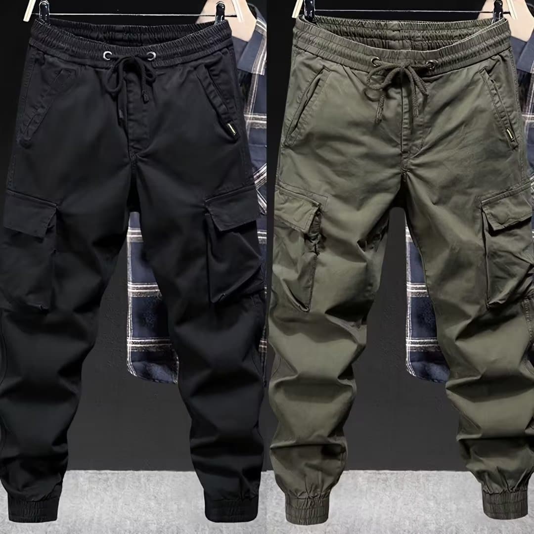 Men's Cargo Pants American Casual Loose Solid Color Spring Autumn Summer Fashion