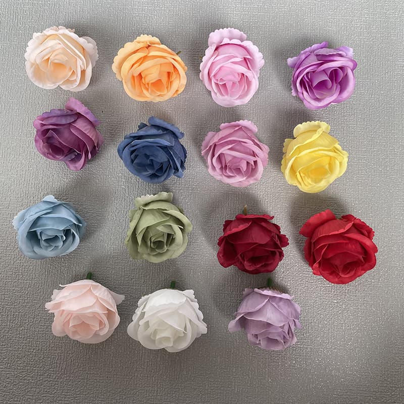 5cm Artificial Rose Flower Head Wedding Decoration Arch Door Single Flower Silk Flower Home Decoration Photography Props