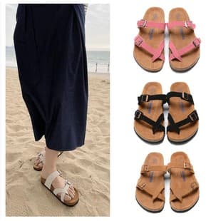 Summer Bowknot Women's Flat Slippers, Casual Sandals, Cork Sole Women's Shoes, Beach Sandals, Wholesale