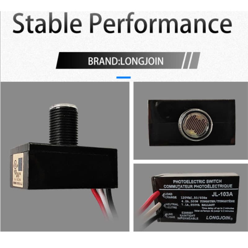 [Cross-border Hot-sale] JL-103A Light Sensing Switch in Stock Supply, 120V Voltage LED Photocontrol Sensor