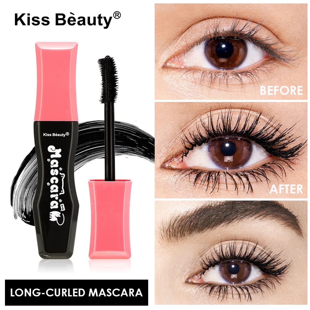 Kiss Beauty Cross-Border Cosmetics Mascara Thickening Lengthening Curling Waterproof Liquid Mascara Factory Wholesale