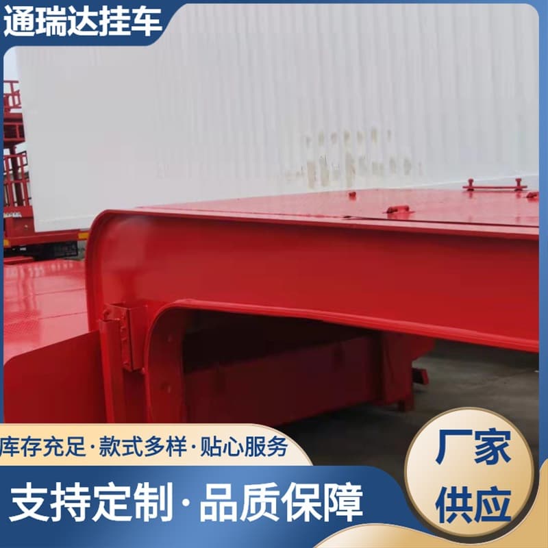 13m three-axle lowbed semi-trailer, excavator transport vehicle, 12.5m ramp flatbed export to five Central Asian countries