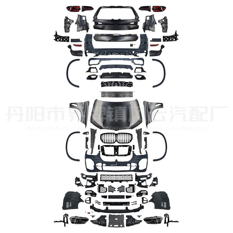 For BMW X5 E70 to 2018 X5 G05 MT Front Bumper Rear Bumper Headlights Taillights Hood Body Kit
