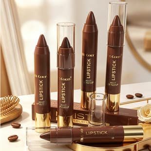 Cross-border FIT COLORS Chocolate Moisturizing Lipstick Pen, Nourishing, Plump, Easy to Color, Enhances Complexion, Mirror Lipstick
