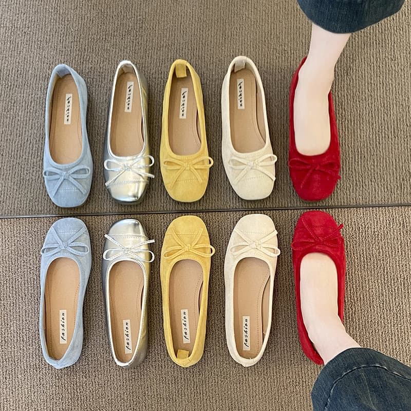 2026 Spring/Summer New Gentle Flat Low Heel Shallow Mouth French Ballet Flats Women Korean Fairy Style Fashion Loafers