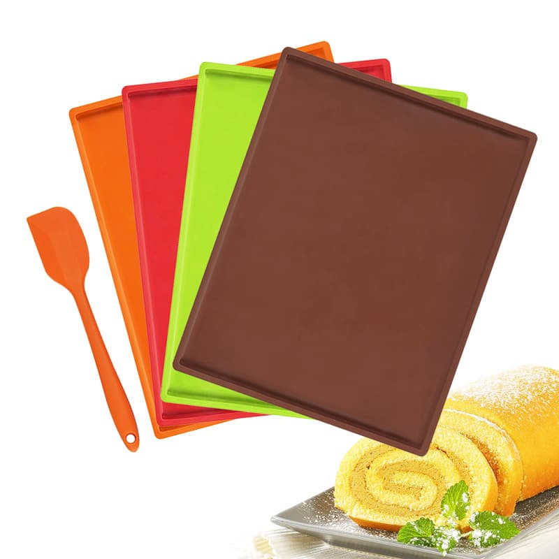 Wholesale Swiss roll silicone mold, high-temperature resistant baking mat, baking tray mat, home baking fruit dehydrating tool