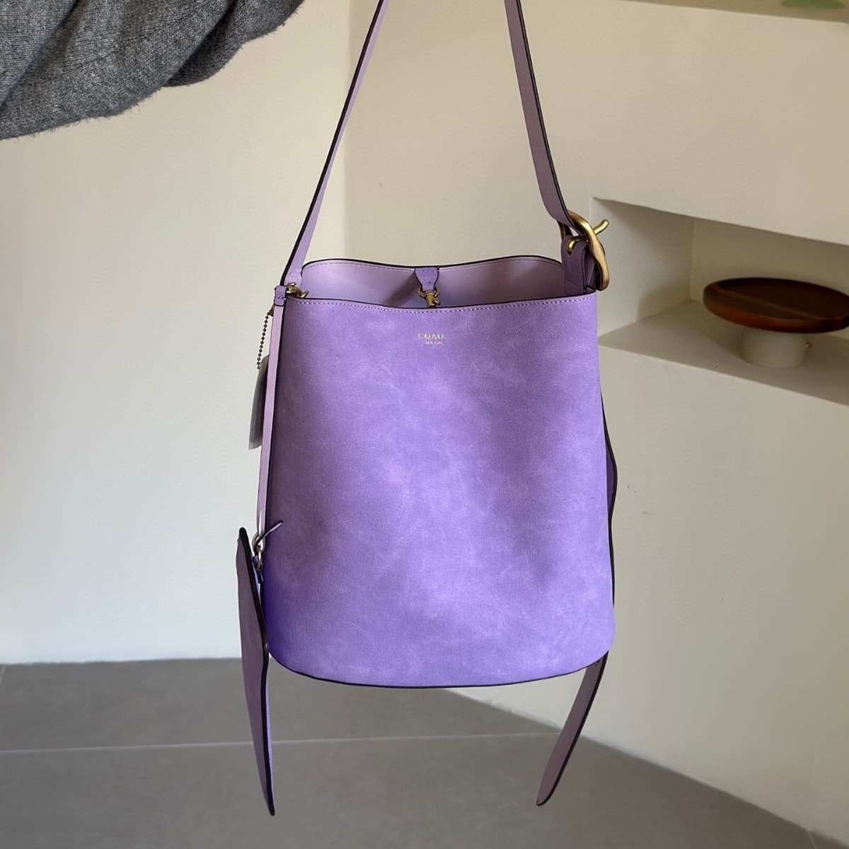 Coach Premium Bleecher Bucket Bag Women's 2025 New Fall/Winter Fashion Shoulder Crossbody Retro Style