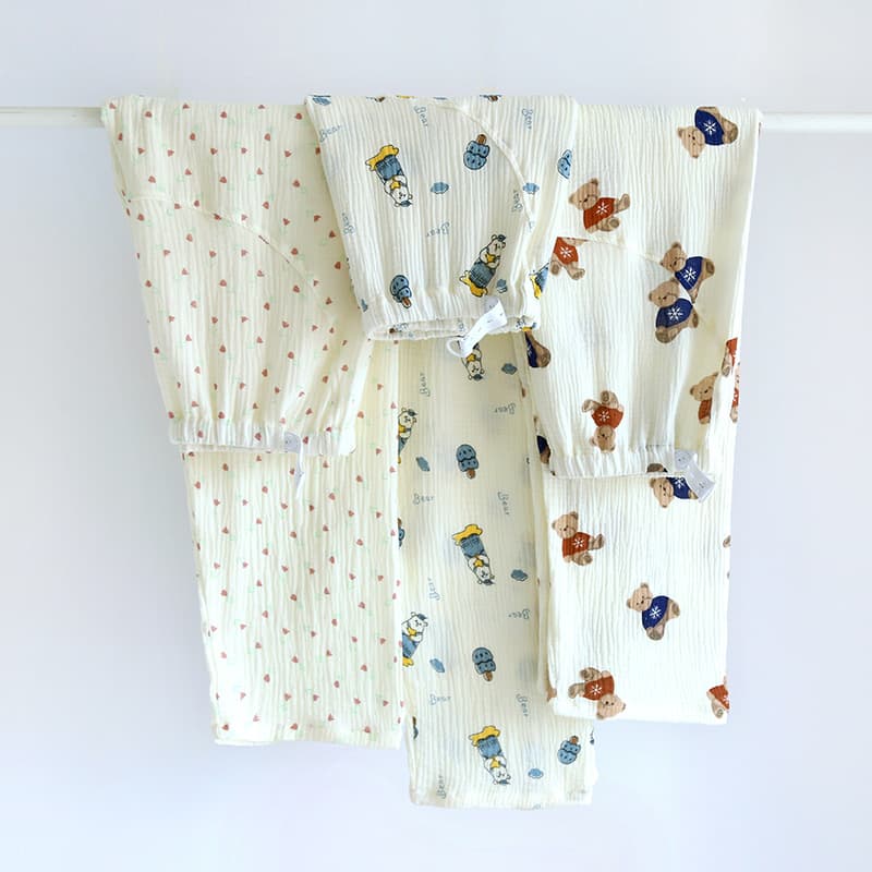 New belly-supporting maternity pajamas, cotton crepe spring, summer and autumn thin prenatal loose large size pajamas home clothes