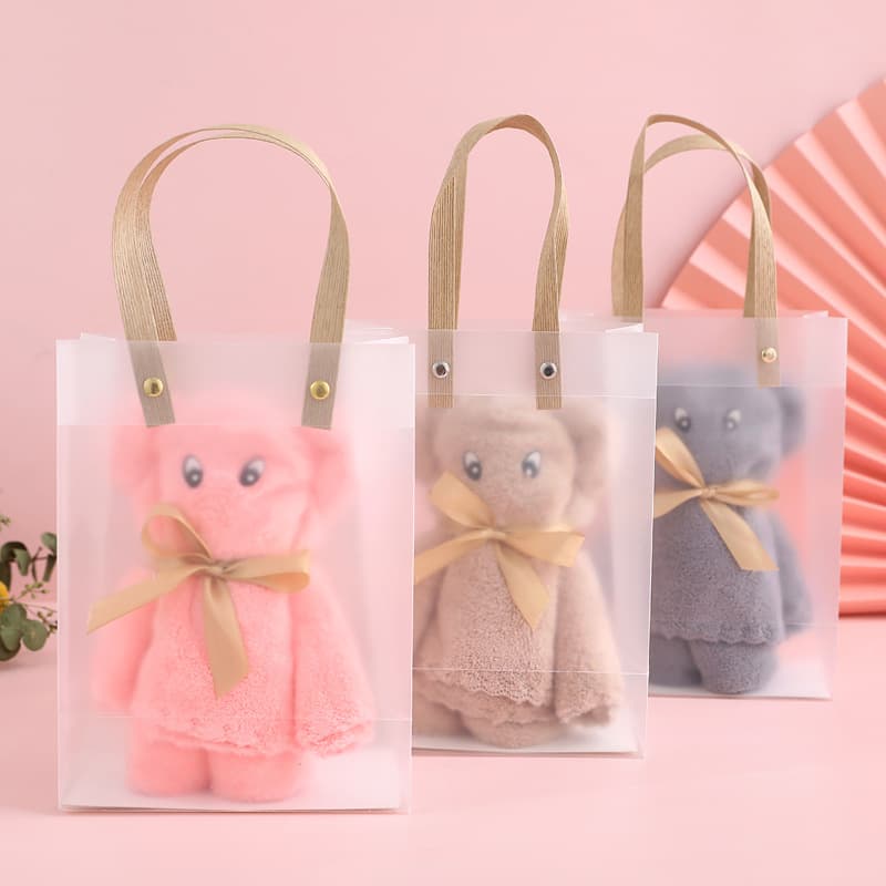 Creative Bear Coral Fleece Towels 35*75 Gift Towels Wedding Shop Thick Coral Fleece Towels Bear Souvenirs