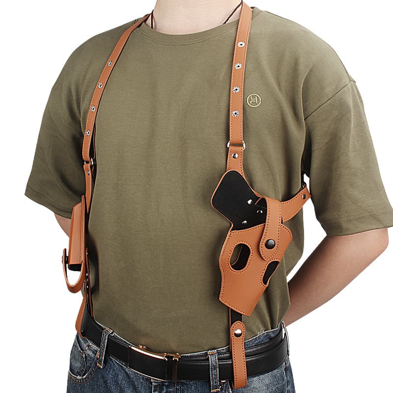 Dual Shoulder Underarm Holster Concealed Left Right Universal Gun Bag Magazine Pouch Military Outdoor Tactical Pistol Holster Quick Draw Holster