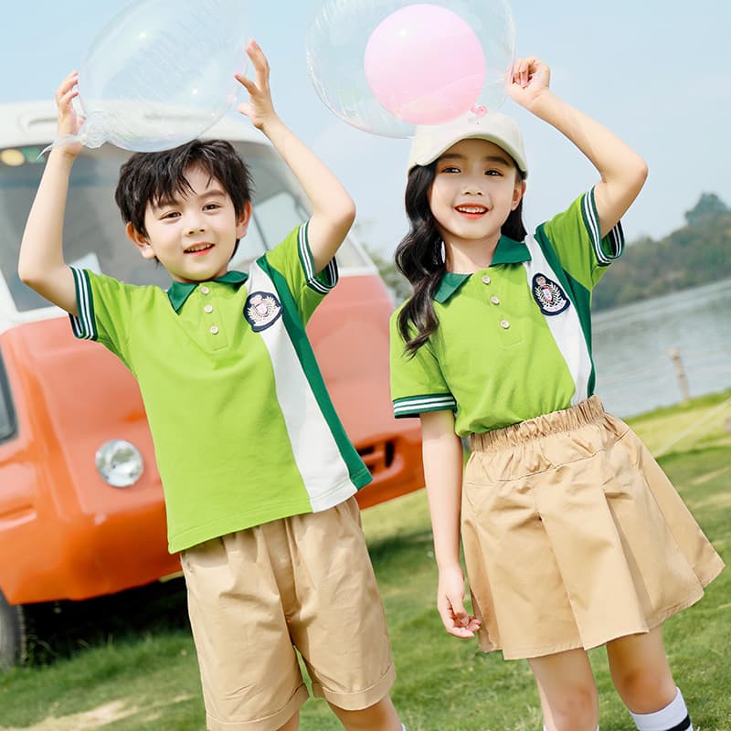 Jinmier Kindergarten Summer Short-Sleeved Suit College Children's Class Uniform Summer Graduation Uniform Primary School Uniform