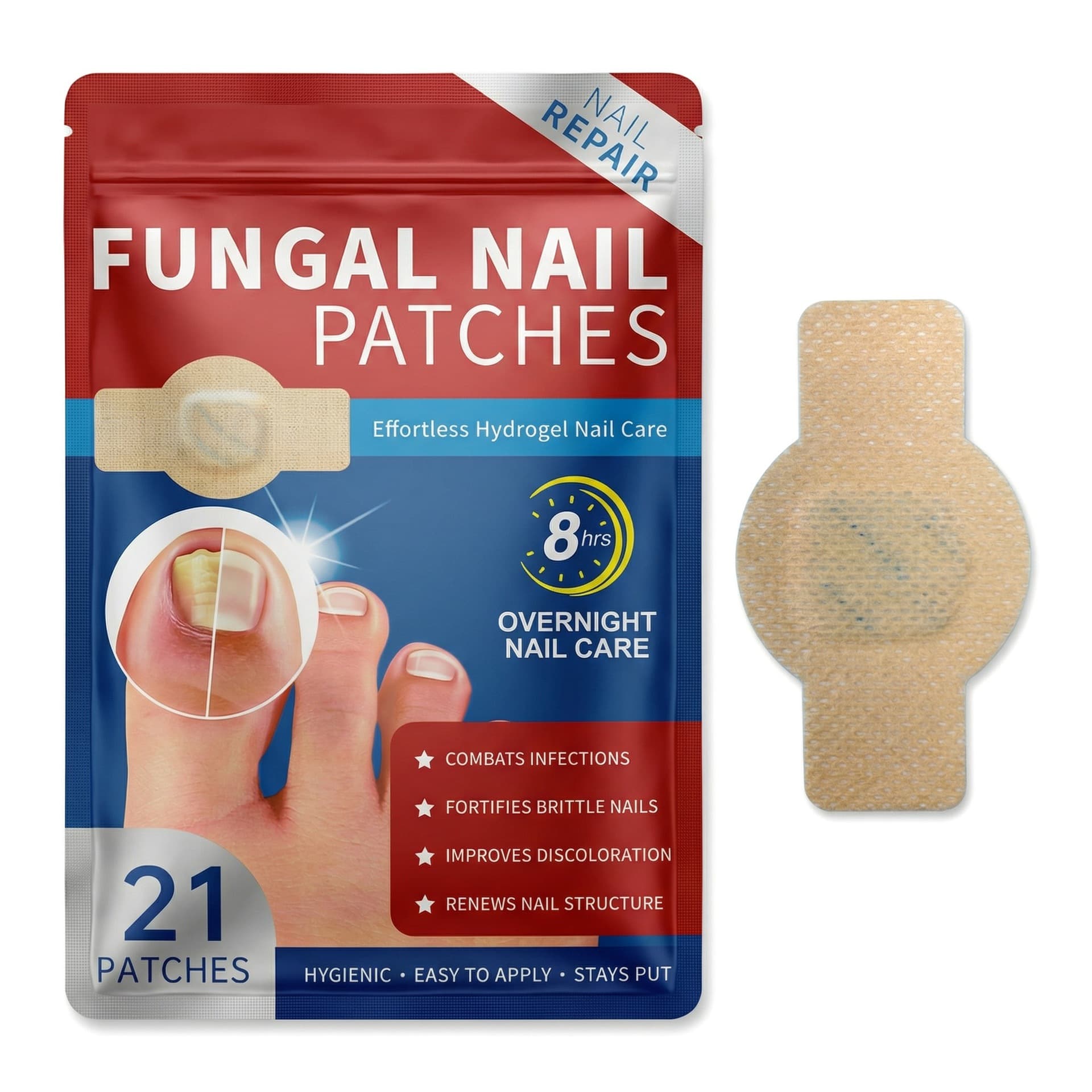 Nail care patch pack, onychomycosis sticker, gel nail patch, nail groove repair patch, toenail repair patch