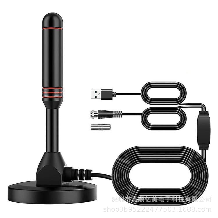 Amazon Cross-border DVB-T2 Indoor HD Digital TV Antenna Metal Rod DTMB Ground Wave Antenna