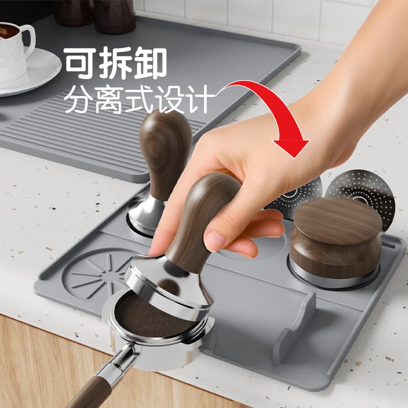 Amazon Best-Selling Coffee Machine Silicone Mat Tray Bar Drip Tray Coffee Tamping Mat Protective Mat Table Heat Insulation