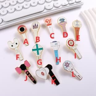 Korean Star SK NWJNS BP Blackpink SVT Alloy Drop Oil Brooch Metal Badge Official Merch