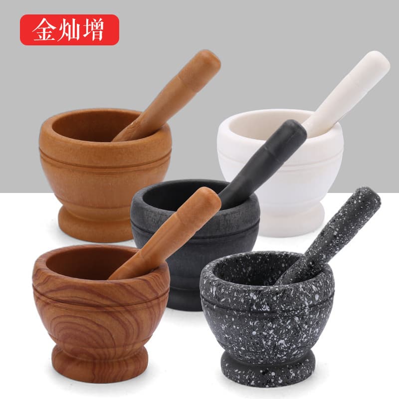 Resin Garlic Press Thickened Herb Spice Mortar and Pestle Kitchen Gadgets Factory Direct Price Supply