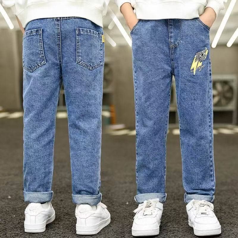 Boys Manufacturer Direct Wholesale Pants New Style Denim Long Pants Children's Jeans Fashionable Baby Korean Style Versatile Pants