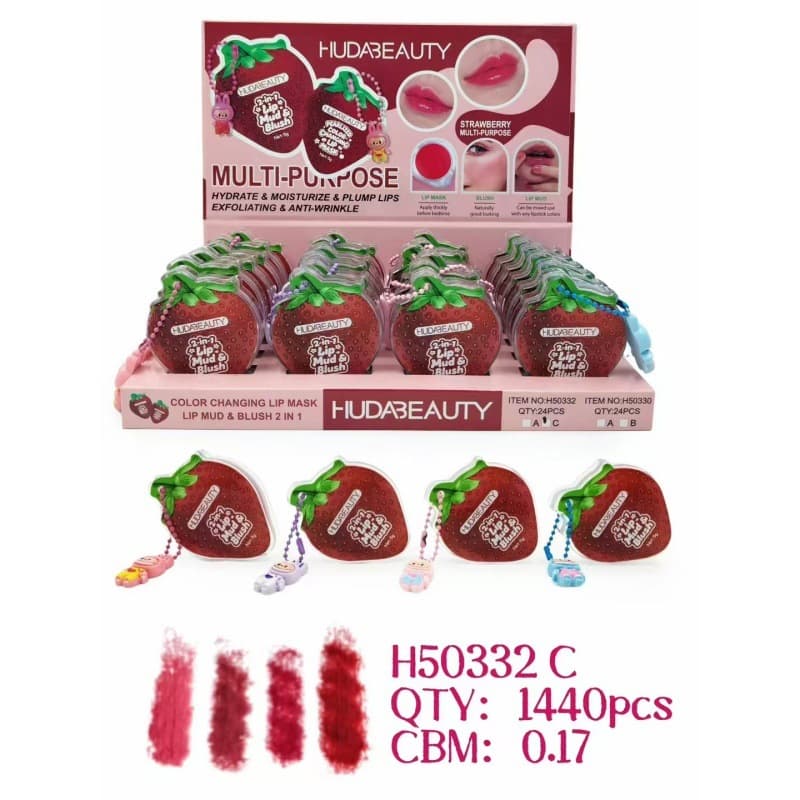 HUDA Beauty New Lip Mud and Blush 2-in-1 Blush Natural Pink Expanding Color