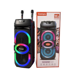 Dual 10-inch Wireless Bluetooth Audio Outdoor KTV Speaker High Volume Two Microphones Dual Speaker Subwoofer