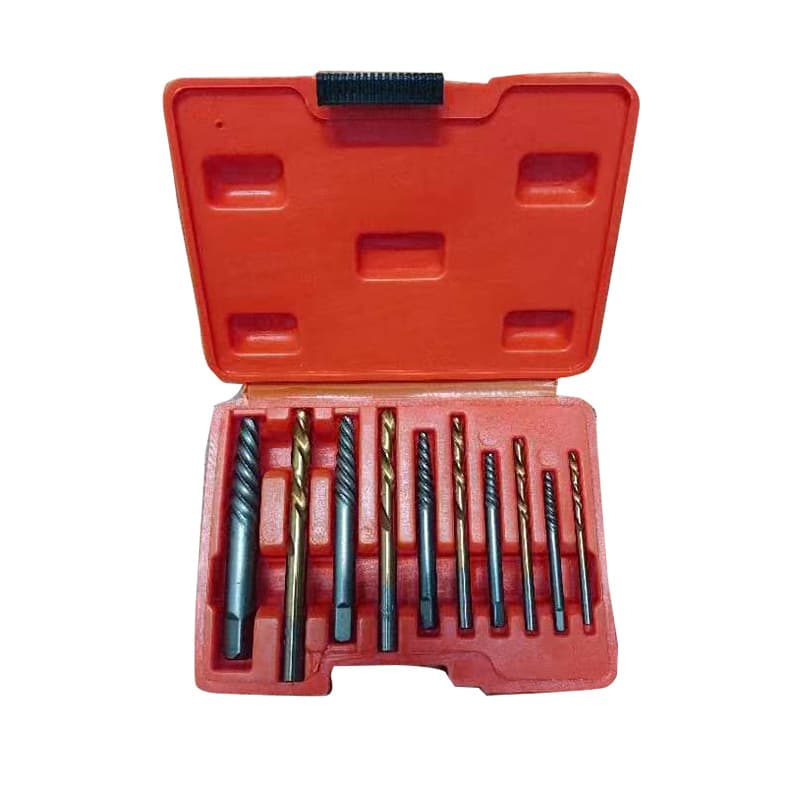Amazon-style High-Speed Steel Drill Bit Set with 10pcs and Screw Extractor, In-Stock Wholesale