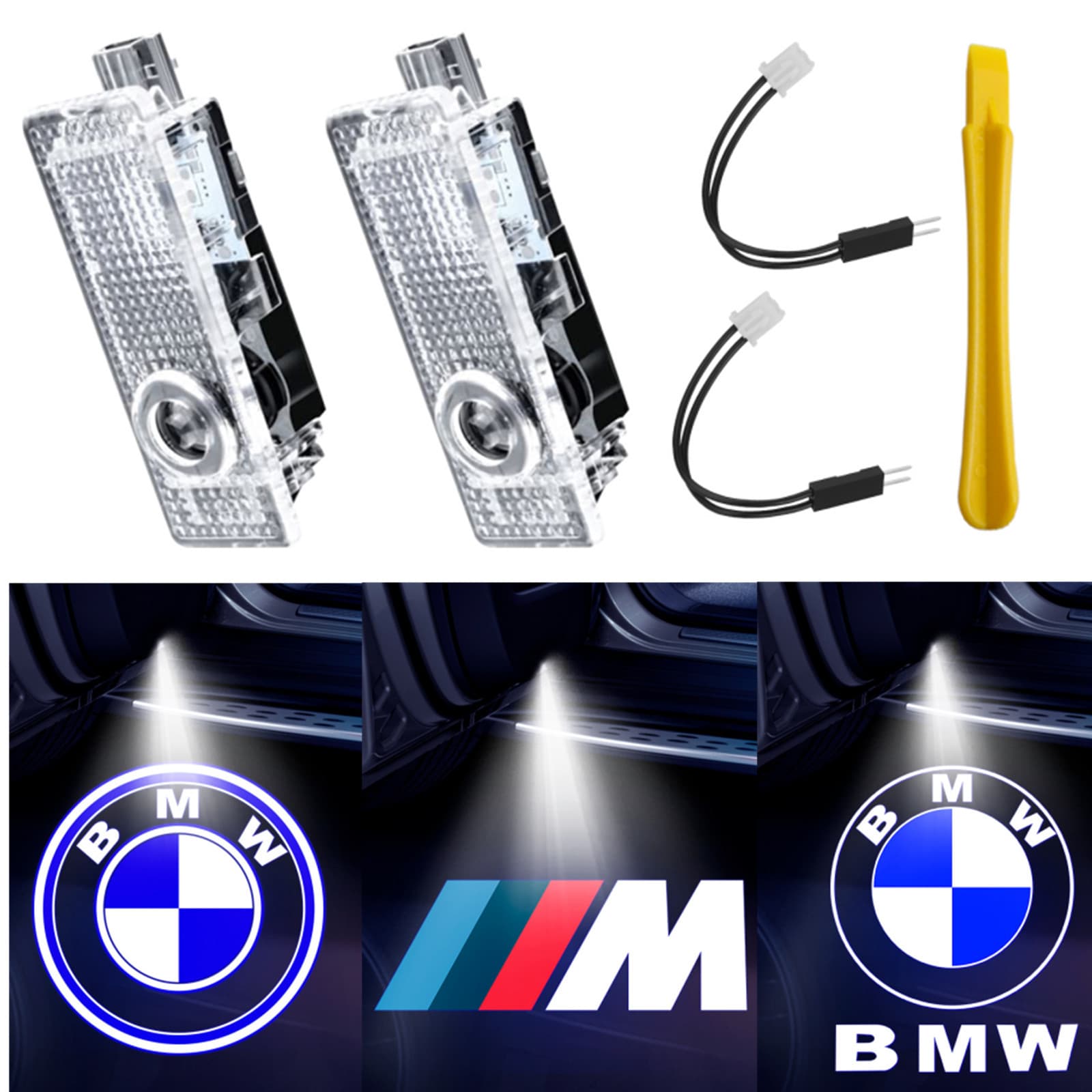 Cross-Border TK Hot Selling Fit for BMW Welcome Light BMW 3 Series 4 Series M3 Door Light PC Back Cover Projection Logo Light