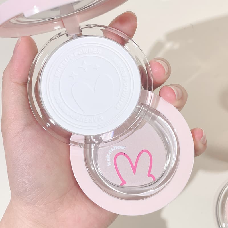 Kakashow Long-lasting Makeup Setting Powder Cake Oil-control No-shine Waterproof Big White Cake Loose Powder Concealer