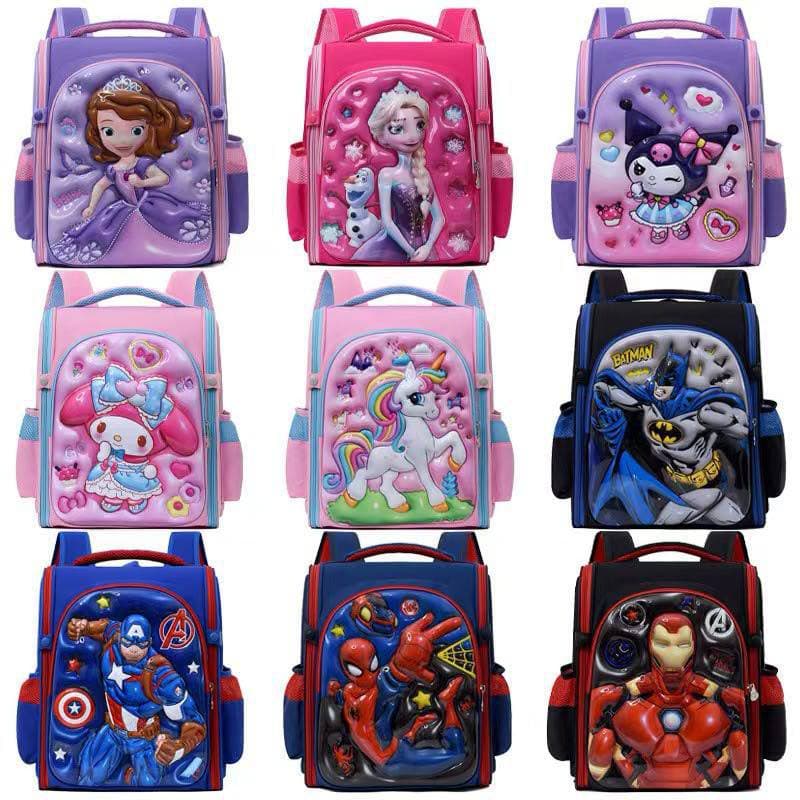 Cross-border school bag school bag 3D hard shell foreign trade PC elementary school student school bag 2-4 grade children cartoon backpack