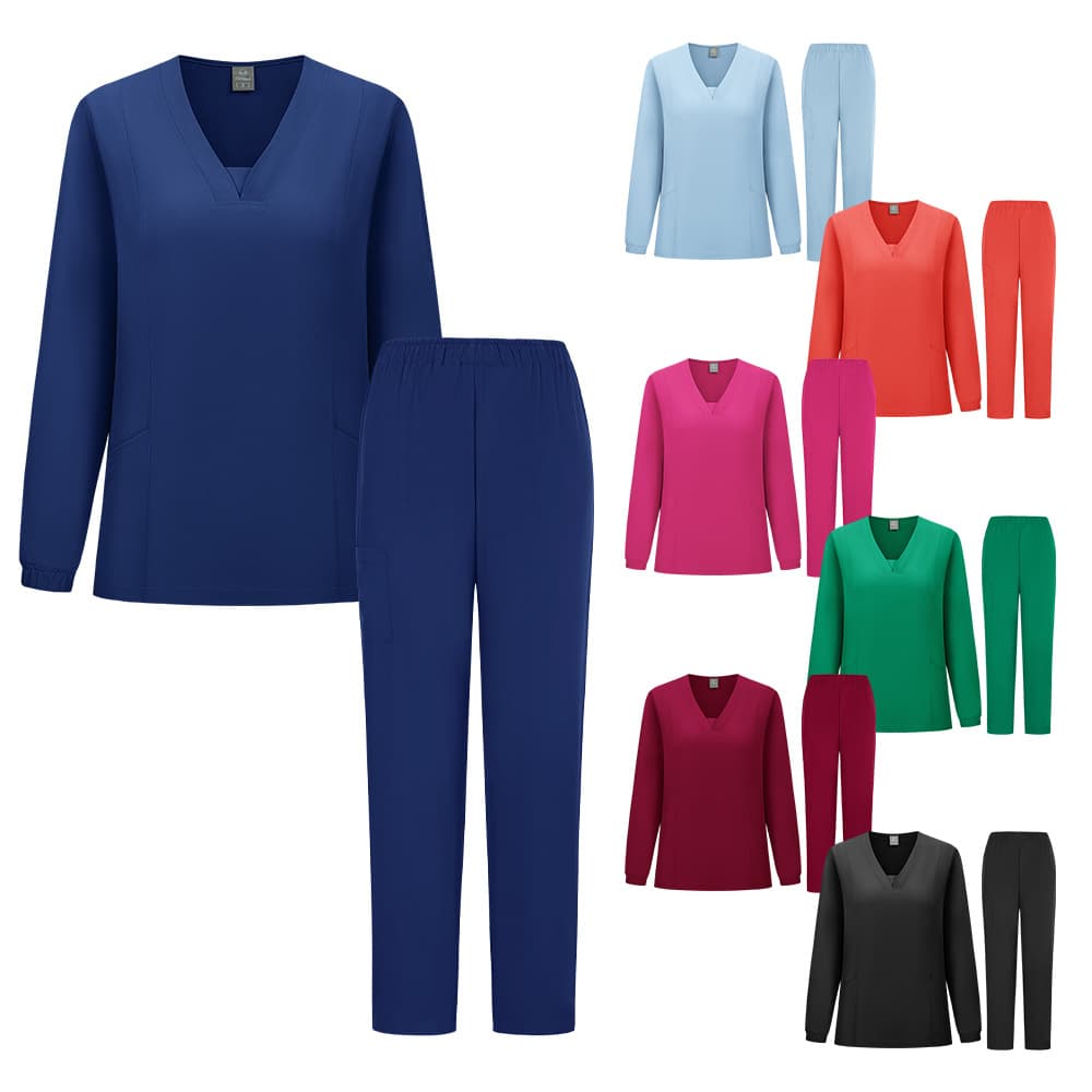New Long Sleeve Scrub Jacket for Doctors, Nurses, Beauty Salons, Maternity Centers, Dental, and Pet Clinics