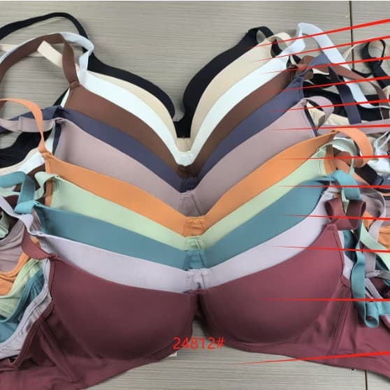 Cross-border Supply Fashion Glossy Seamless Push-up Bra, Minimize Large Bust, Hide Side Fat, Underwire Adjustable