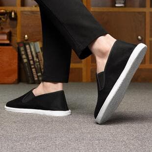 High-End Luxury New Style Old Beijing Pure Handmade Thousand-Layer Sole Cloth Shoes Men's Breathable Cloth Sole Single Shoes Autumn Square-Toe Casual