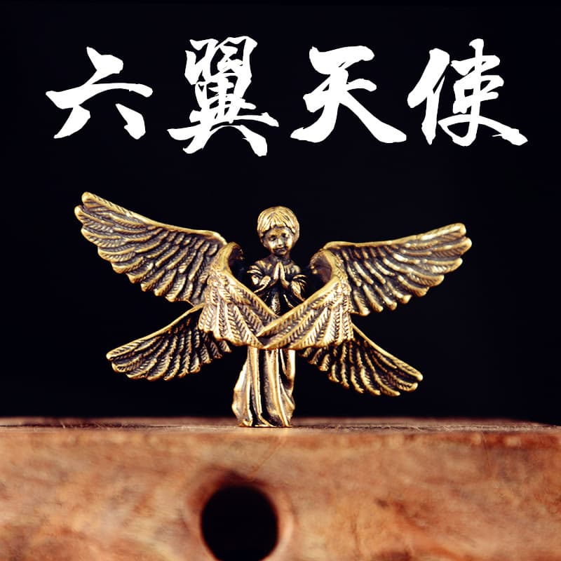 New Seraph Pure Brass Ornament Creative Vintage Office Desktop Small Decoration Cross-border Hot-selling Angel