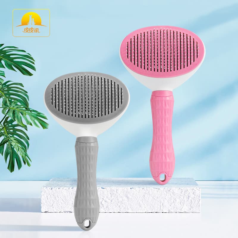 Self-cleaning Pet Brush, Stainless Steel Shedding Comb for Cats