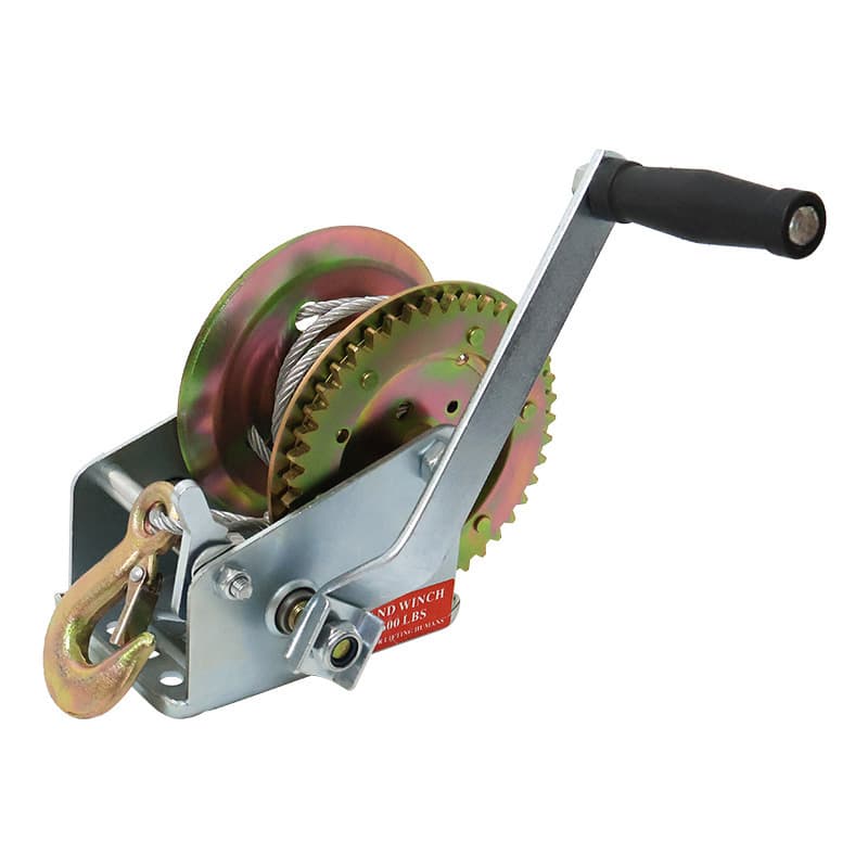 Winch Wholesale Industrial Trailer Mini Manual Lock Hoist Mount Marine Heavy Duty Steel Cable Winch