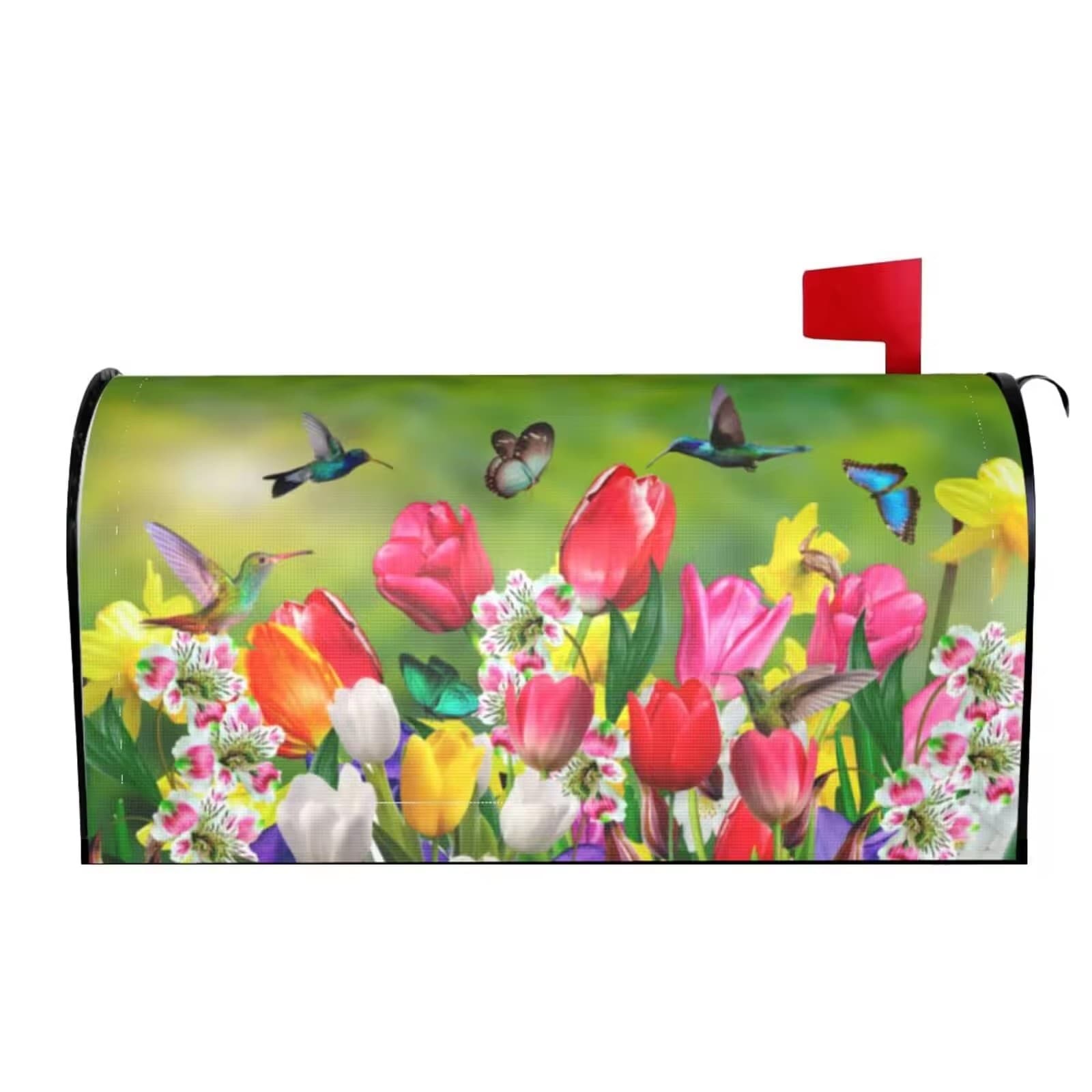 Customized welcome butterfly flower mailbox cover, sunflower magnetic mailbox cover, Halloween and Christmas snap-on mailbox.