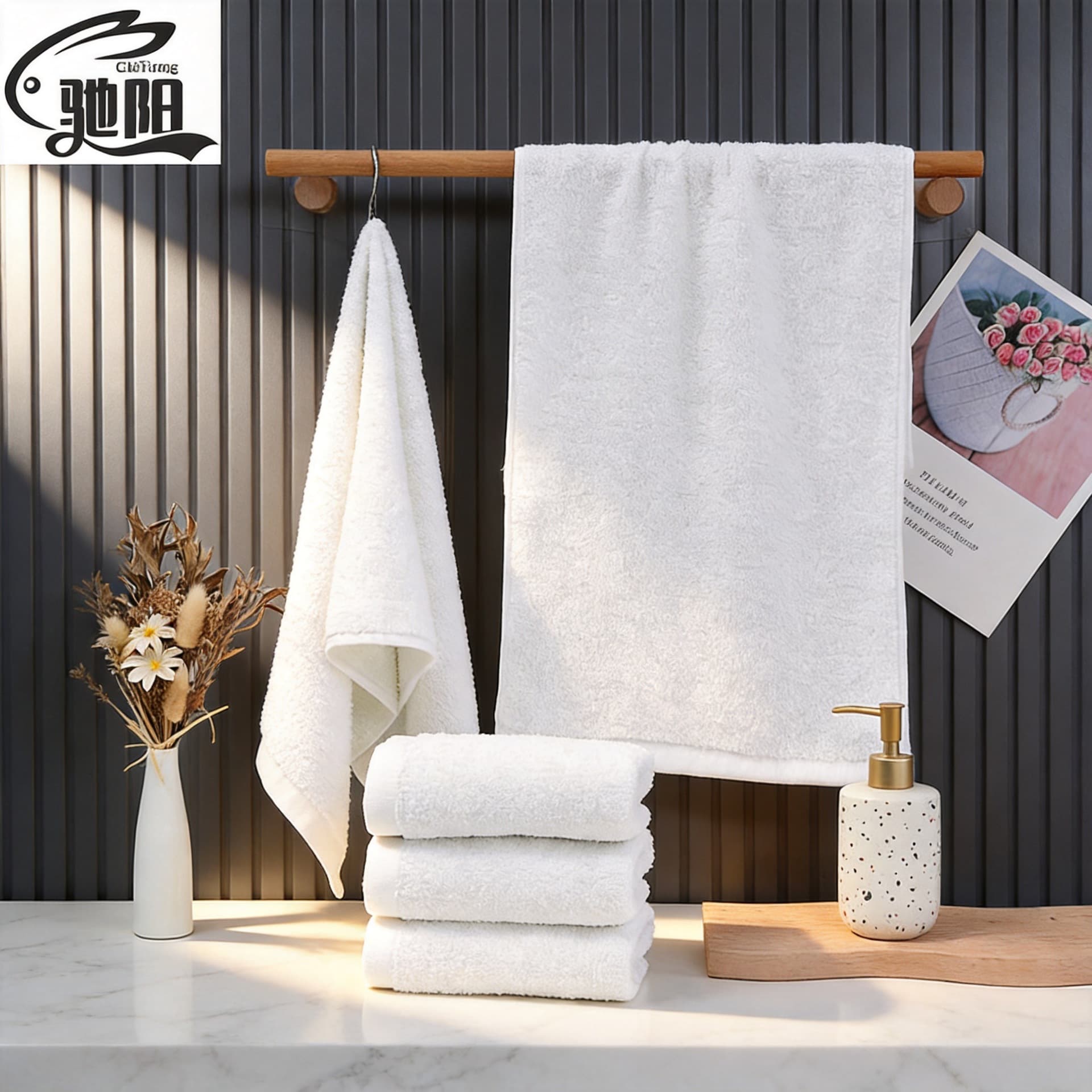 Disposable pure cotton towel hotel bath center foot bath white towel soft and absorbent 100% cotton can be LOGO