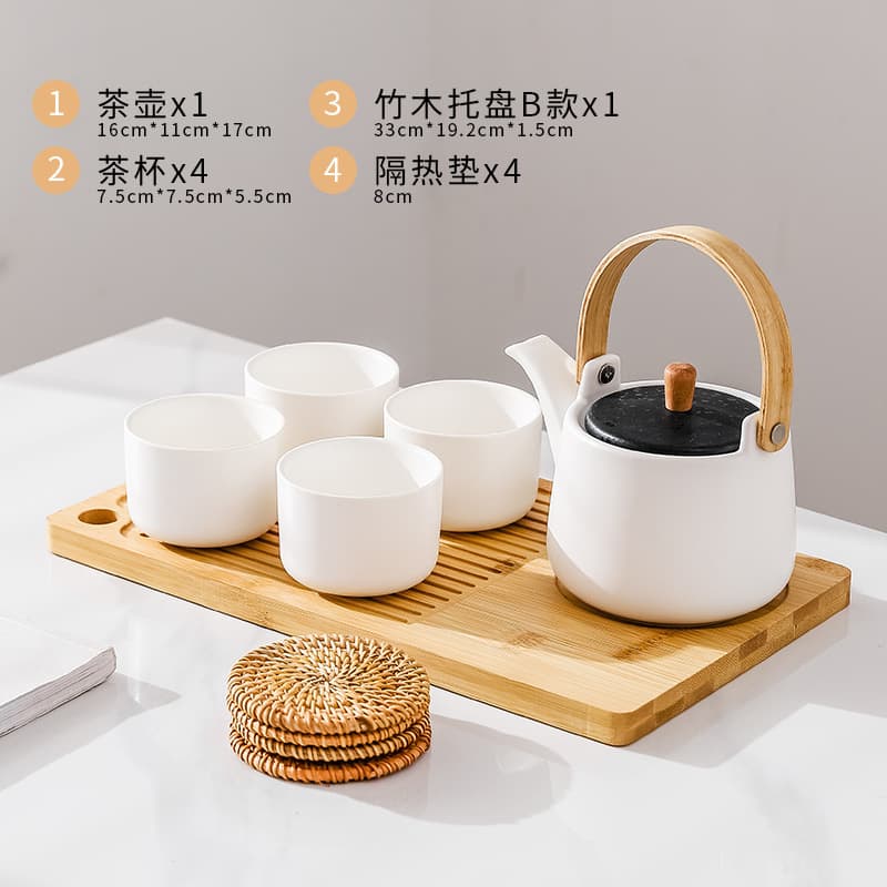 Japanese-style Hanging Ceramic Teapot, Modern Minimalist Kung Fu Tea Set for Afternoon Tea, New Product