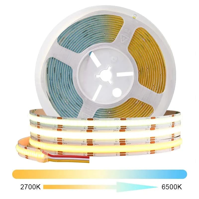 cob light strip low voltage embedded linear light led flexible light strip wholesale 24v wine cabinet cabinet light strip three-color light