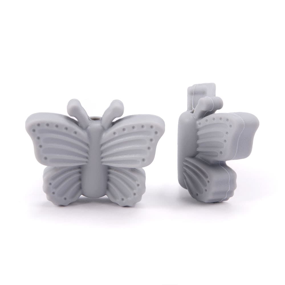 Butterfly Silicone Beads Food Grade Decorative Beads DIY Baby Toy Pacifier Chain Teether Accessories Wholesale