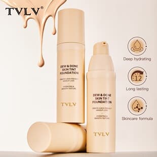 Cross-border TVLV Tinted Moisturizing Foundation Bronze Waterproof Brightening Natural Clear Cream Foundation CPSR Version