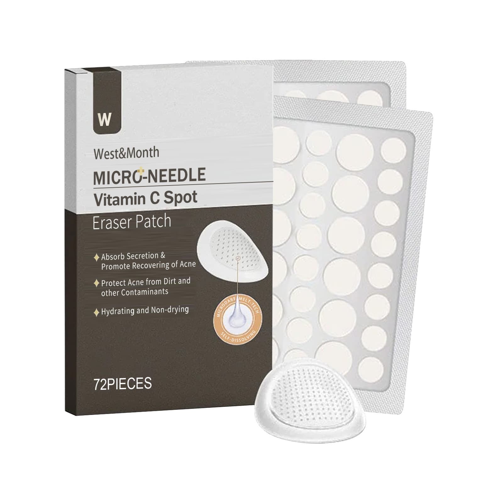 West&Month Spot Patch, Acne Scar Care, Moisturizing and Smoothing Skin Care Patch