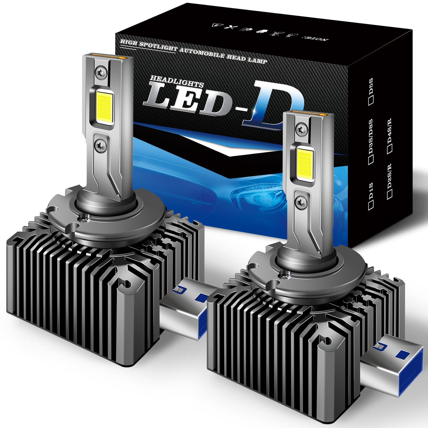 High-Power Copper Tube D-Series LED Car Headlight D3S D1S Xenon Light D4S Bulb HID High Brightness D8S