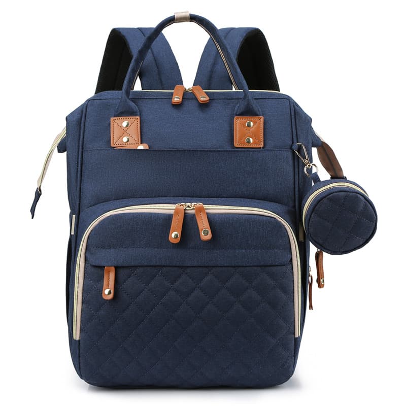 New Mom Diaper Bag, Stroller Hanging Multi-Function Maternity Bag, Portable Outdoor Baby Carrier Backpack, Foldable Baby Bed