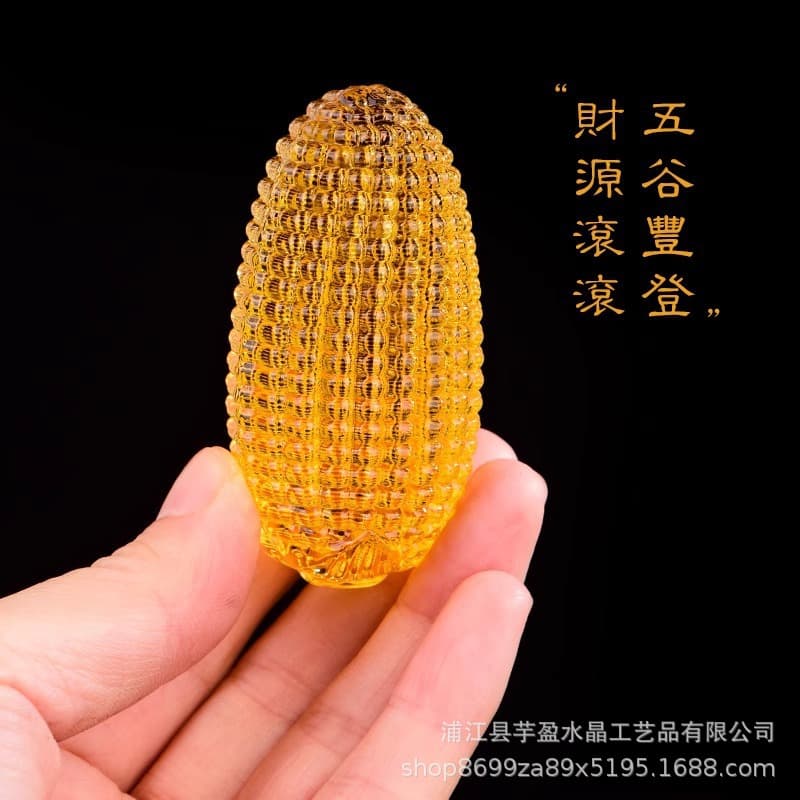 Glazed corn crystal cornstarch multi-seeded multi-blessing desktop ornaments tray toy handle pieces opening store decorations