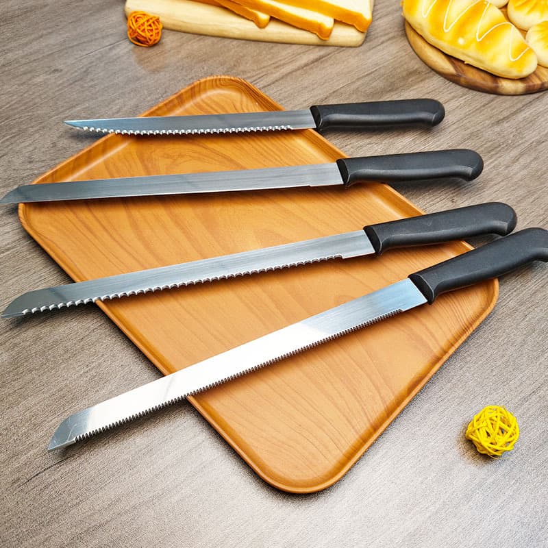 Plastic Handle Stainless Steel Bread Knife, Household Toast Slicer, Sandwich Cutter, Sharp and Durable