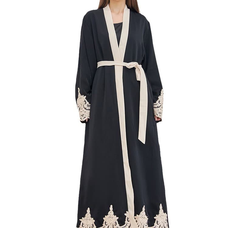 Cross-Border Fashion Embroidered Robe Turkish Casual Cardigan Long Cardigan Dress for Women