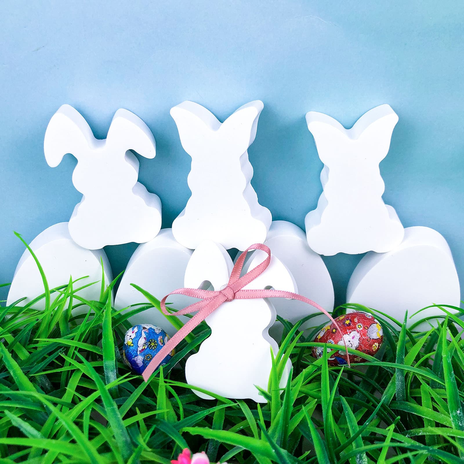 X0384 Rabbit Egg Collection Decoration Mold, DIY Silicone Mold
